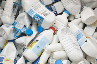 Botellas de leche de HDPE